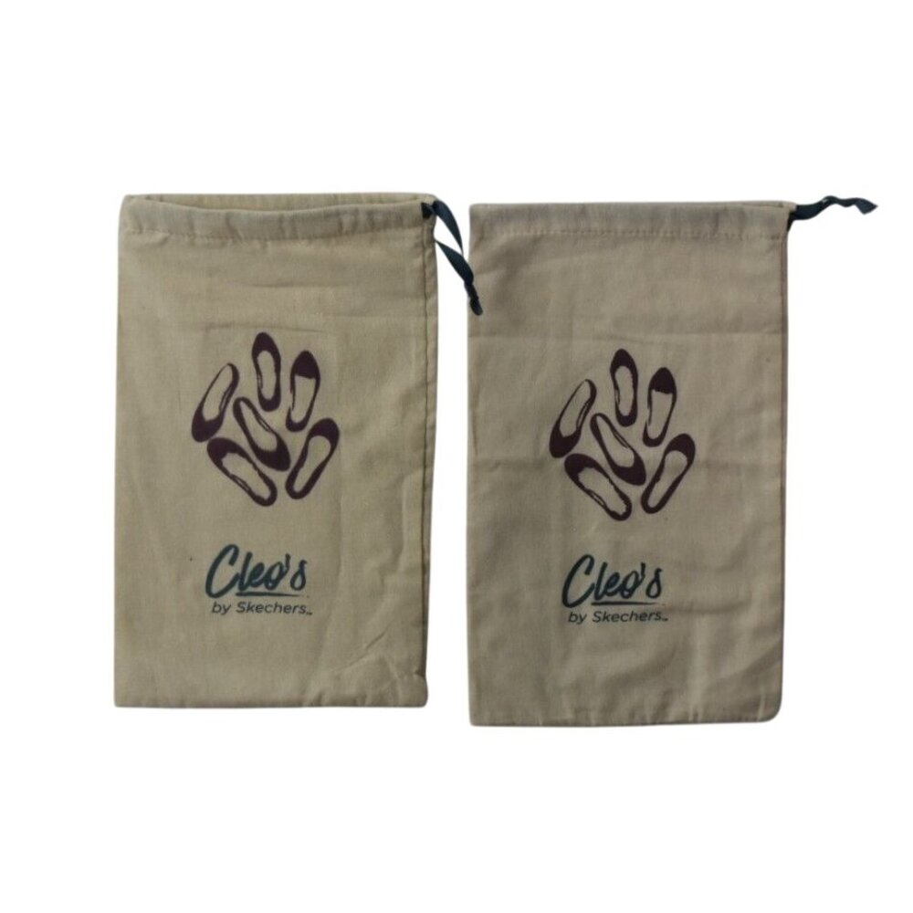 2 Cleos By Skechers Shoe Bags With Drawstring